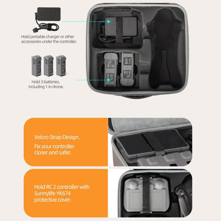 For DJI Mavic 4 Pro Sunnylife Drone Kit Carrying Case Storage Bag, For DJI Mavic 4 Pro Kit