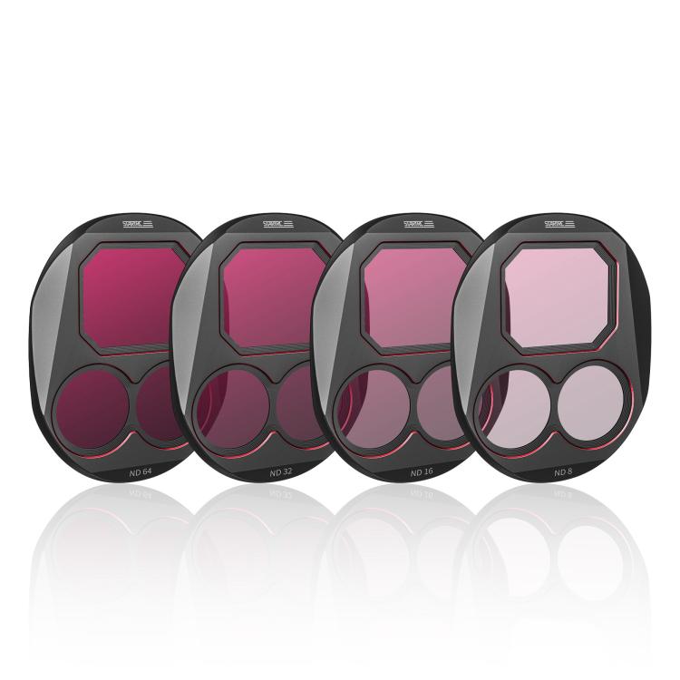 For DJI Mavic 4 Pro STARTRC 4 in 1 ND8 ND16 ND32 ND64 Lens Filter Kit, ND8 ND16 ND32 ND64