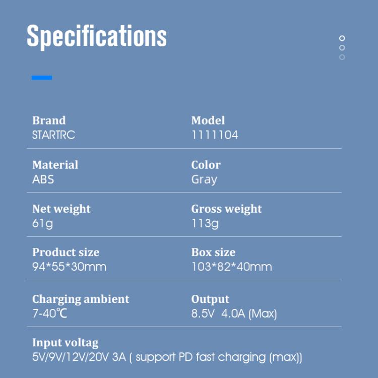 For DJI Mini 3 Pro STARTRC 3 in 1 Charging Butler Battery Charger