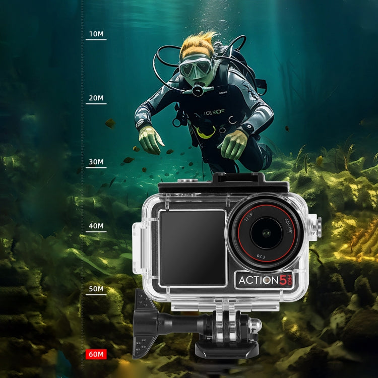 For DJI Osmo Action 5 Pro / 3 / 4 60m Underwater Waterproof Housing Diving Case, For DJI Osmo Action 5 Pro / 3 / 4 60m