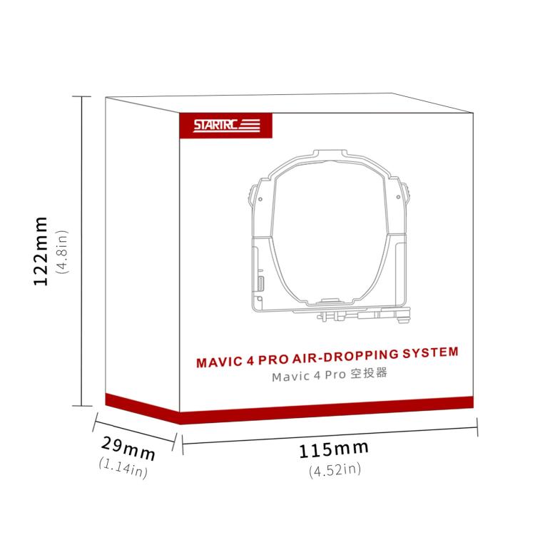 For DJI Mavic 4 Pro STARTRC Air-Dropping System Thrower Parabolic with Expansion Bracket, For DJI Mavic 4 Pro