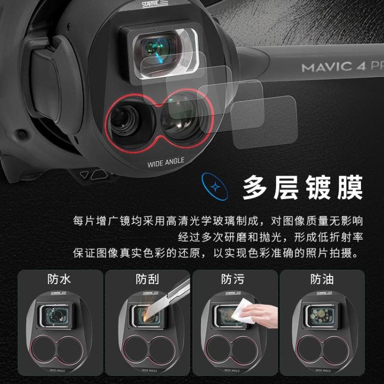 For DJI Mavic 4 Pro STARTRC Drone Wide-Angle Lens Filter, For DJI Mavic 4 Pro