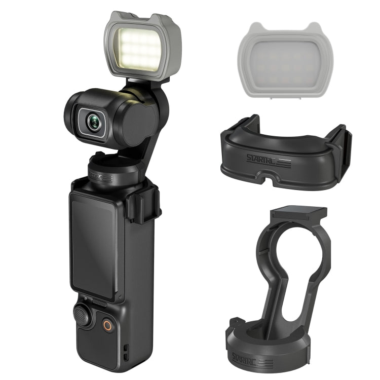 For DJI Pocket 3 STARTRC Cat-ears Magnetic Fill Light  with Holder Clip Kit, Fill Light with Holder Clip