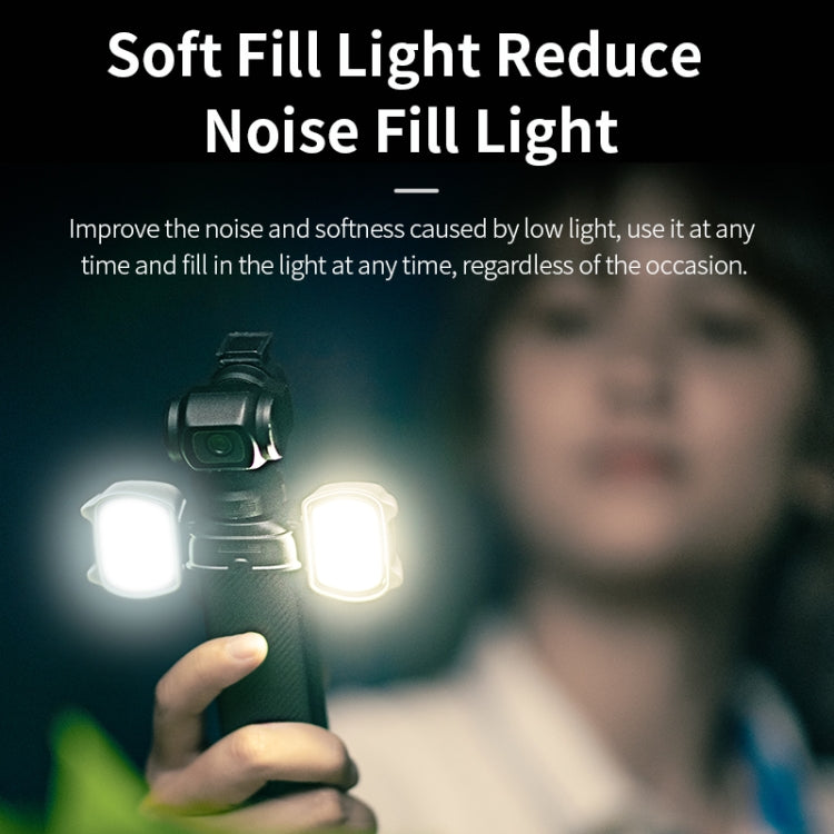 For DJI Pocket 3 STARTRC Cat-ears Magnetic Fill Light  with Holder Clip Kit, Fill Light with Holder Clip