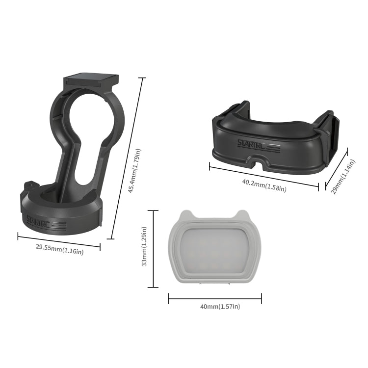 For DJI Pocket 3 STARTRC Cat-ears Magnetic Fill Light  with Holder Clip Kit, Fill Light with Holder Clip