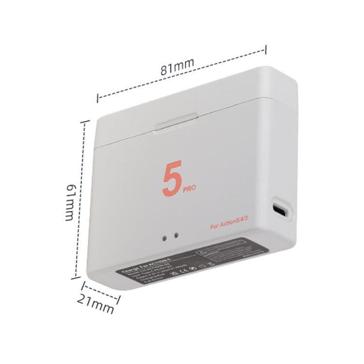 For DJI Osmo Action 5 Pro / 4 / 3 Battery Charger Box Dual-Slot Batteries Charger