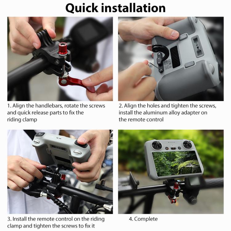 For DJI RC2 Sunnylife Remote Control Shooting Camera Bicycle Clip Mount, For DJI RC2