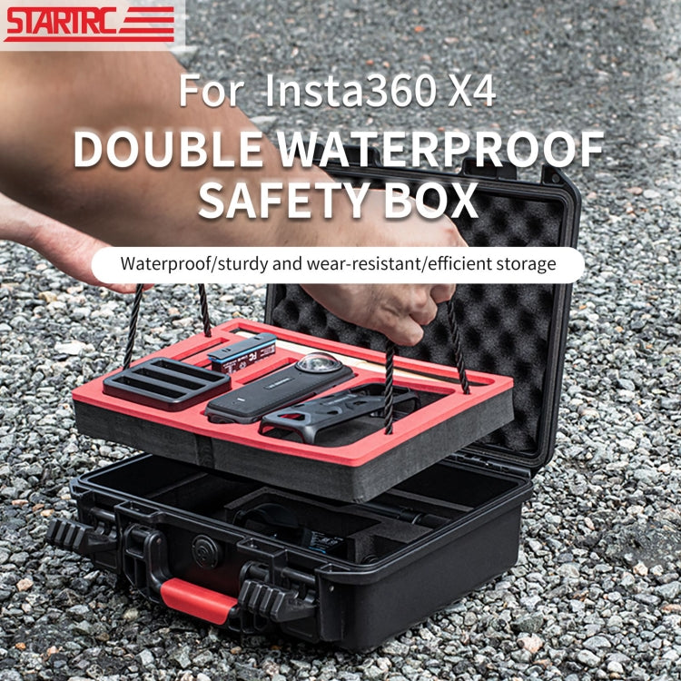 For Insta360 X4 STARTRC Waterproof EVA ABS Dual-layer Suitcase Storage Box, For Insta360 X4