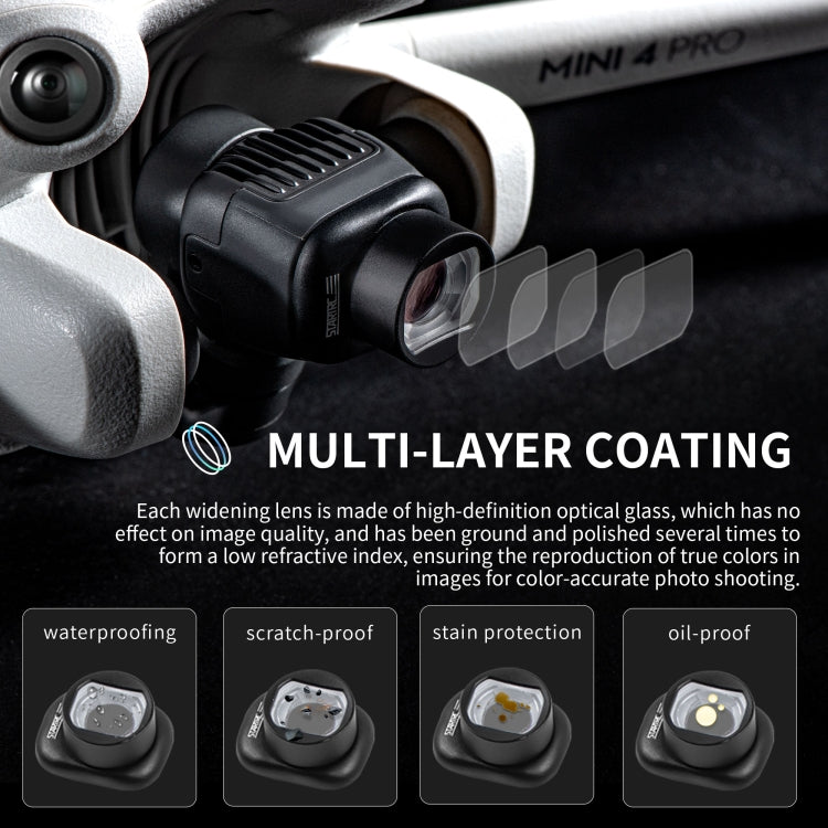For DJI Mini 4 Pro STARTRC Drone Wide-Angle Lens Filter, For DJI Mini 4 Pro