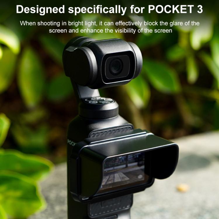 For DJI Osmo Pocket 3 BRDRC Sunshade Hood Screen Shade
