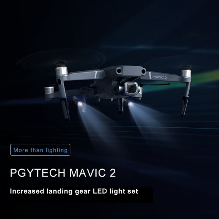 PGYTECH P-HA-030 LED Night Flight Light Shock Absorption Landing High Stand for DJI Mavic 2, P-HA-030 For DJI Mavic 2