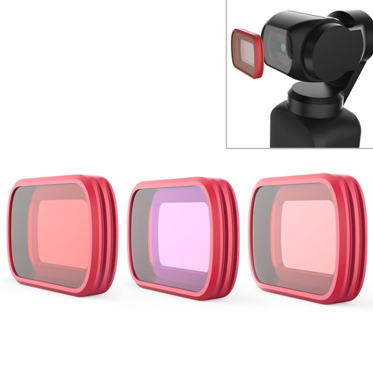 3 PCS PGYTECH P-18C-017 Profession Diving Lens Filter Suit for DJI Osmo Pocket