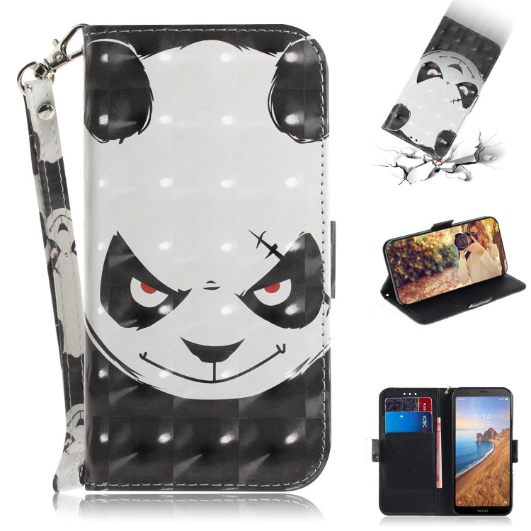 3D Painting  Pattern Coloured Drawing Horizontal Flip Leather Case for Xiaomi Redmi 7A, with Holder & Card Slots & Wallet