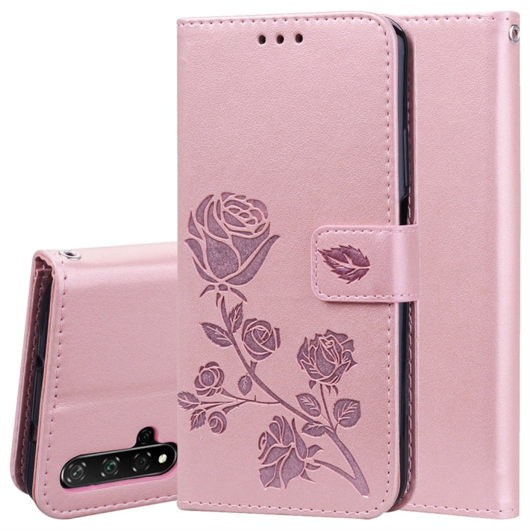 Rose Embossed Horizontal Flip PU Leather Case with Holder & Card Slots & Wallet