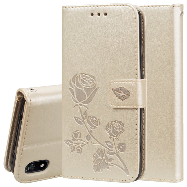 Rose Embossed Horizontal Flip PU Leather Case with Holder & Card Slots & Wallet
