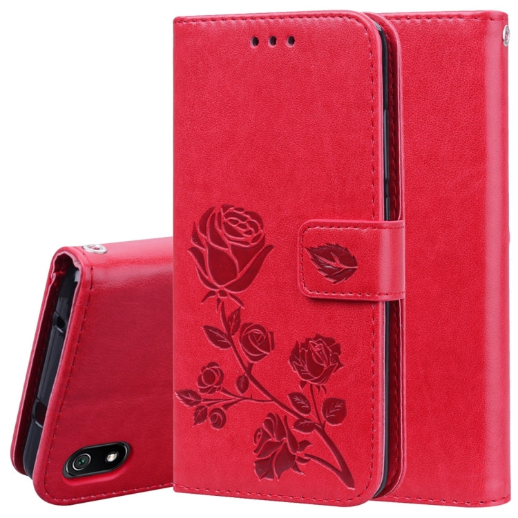 Rose Embossed Horizontal Flip PU Leather Case with Holder & Card Slots & Wallet