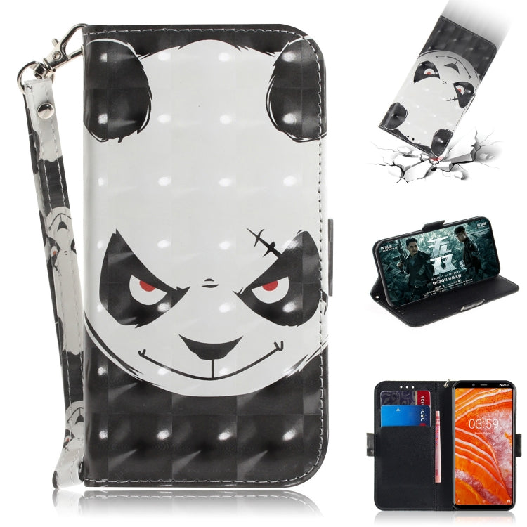 3D Painting Pattern Coloured Drawing Horizontal Flip Leather Case with Holder & Card Slots & Wallet