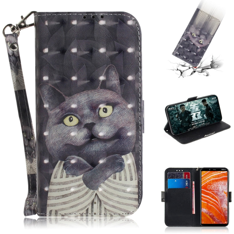 3D Painting Pattern Coloured Drawing Horizontal Flip Leather Case with Holder & Card Slots & Wallet