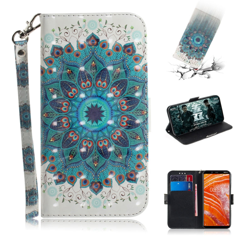 3D Painting Pattern Coloured Drawing Horizontal Flip Leather Case with Holder & Card Slots & Wallet