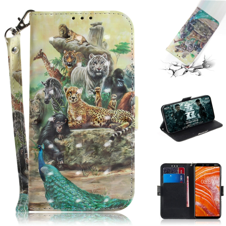 3D Painting Pattern Coloured Drawing Horizontal Flip Leather Case with Holder & Card Slots & Wallet