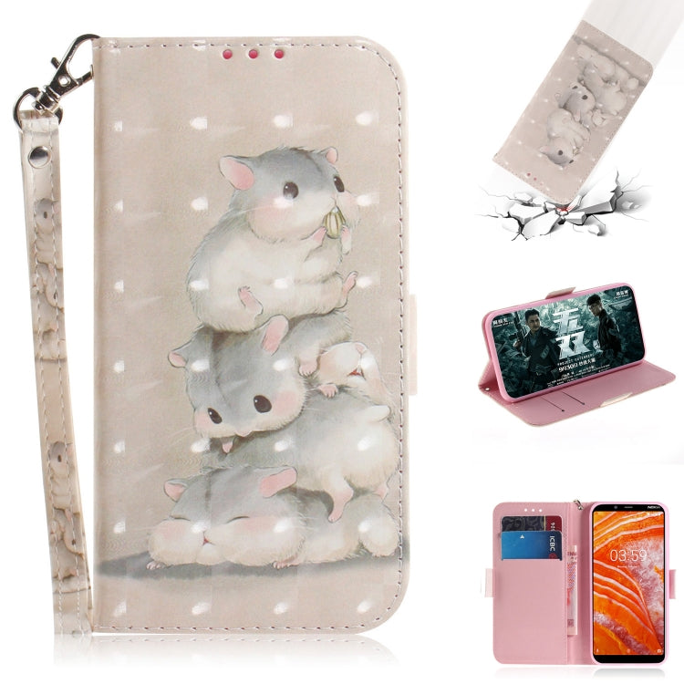 3D Painting Pattern Coloured Drawing Horizontal Flip Leather Case with Holder & Card Slots & Wallet