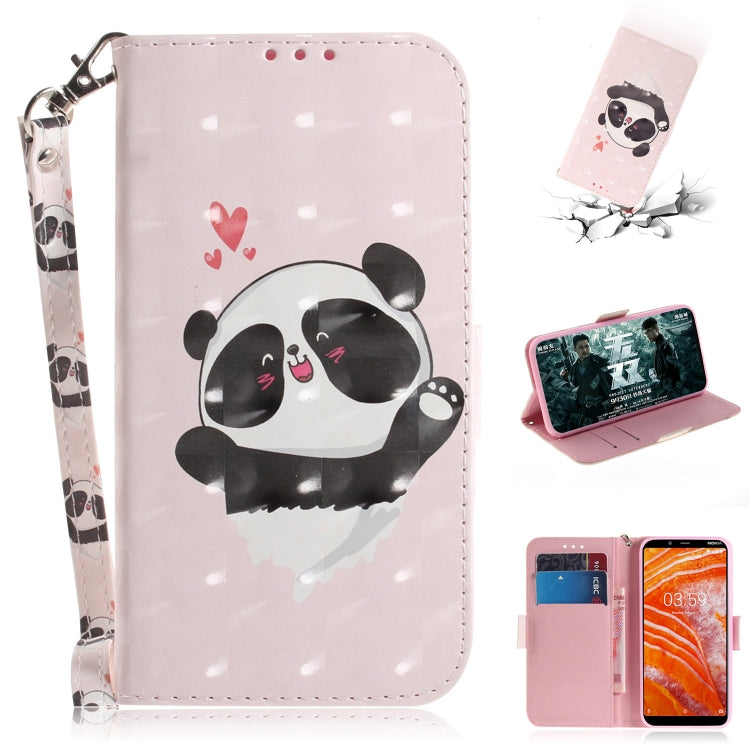 3D Painting Pattern Coloured Drawing Horizontal Flip Leather Case with Holder & Card Slots & Wallet