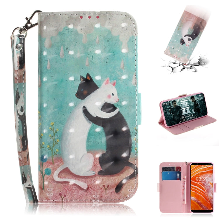 3D Painting Pattern Coloured Drawing Horizontal Flip Leather Case with Holder & Card Slots & Wallet