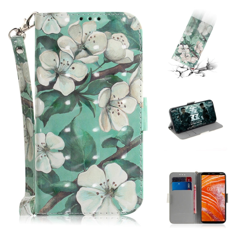 3D Painting Pattern Coloured Drawing Horizontal Flip Leather Case with Holder & Card Slots & Wallet