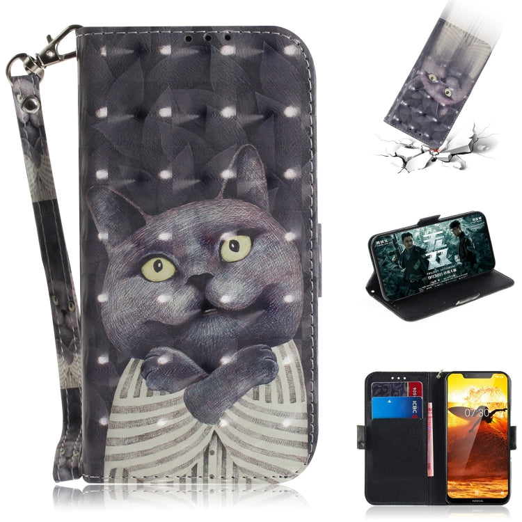 3D Painting Pattern Coloured Drawing Horizontal Flip Leather Case with Holder & Card Slots & Wallet