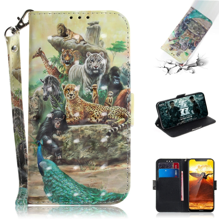3D Painting Pattern Coloured Drawing Horizontal Flip Leather Case with Holder & Card Slots & Wallet