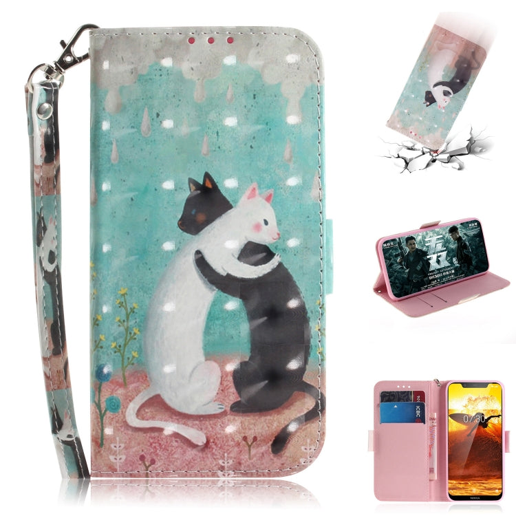 3D Painting Pattern Coloured Drawing Horizontal Flip Leather Case with Holder & Card Slots & Wallet