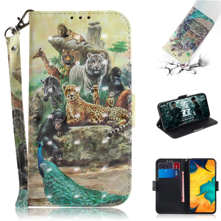 3D Painting Pattern Coloured Drawing Horizontal Flip Leather Case with Holder & Card Slots & Wallet