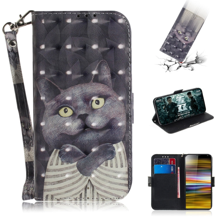 3D Painting Pattern Coloured Drawing Horizontal Flip Leather Case with Holder & Card Slots & Wallet