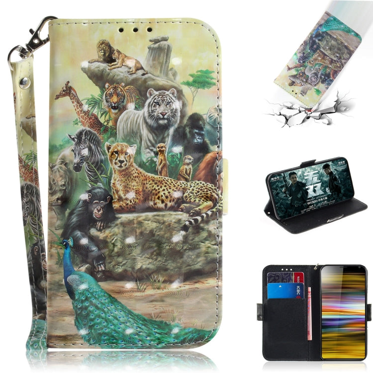 3D Painting Pattern Coloured Drawing Horizontal Flip Leather Case with Holder & Card Slots & Wallet