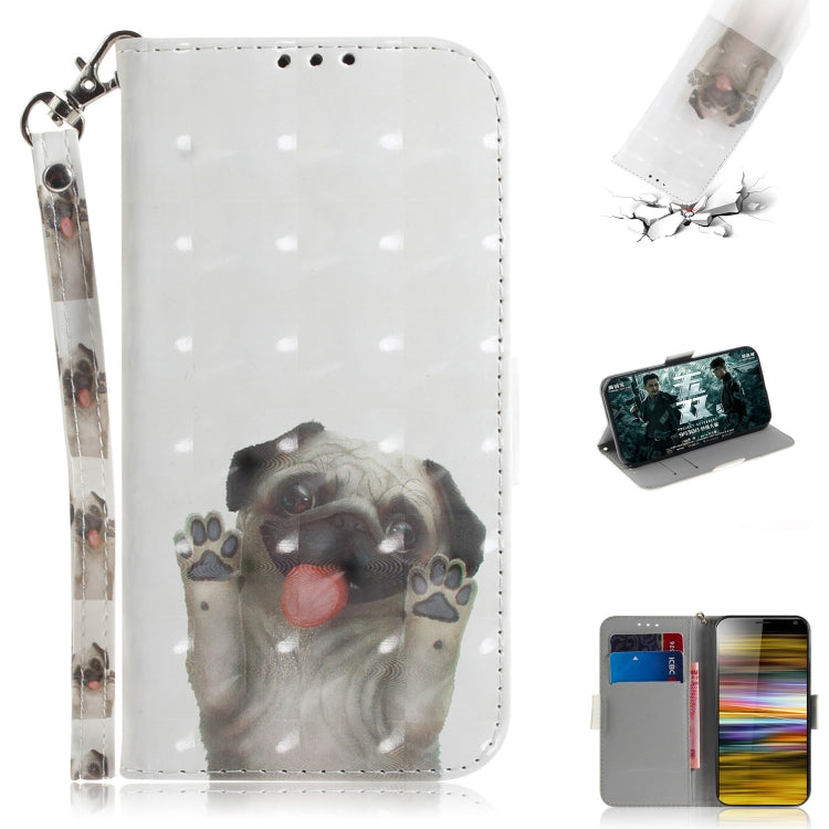 3D Painting Pattern Coloured Drawing Horizontal Flip Leather Case with Holder & Card Slots & Wallet
