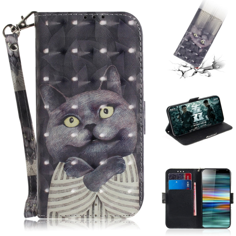3D Painting Pattern Coloured Drawing Horizontal Flip Leather Case with Holder & Card Slots & Wallet