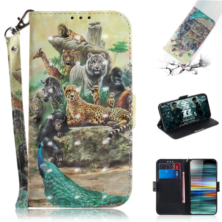 3D Painting Pattern Coloured Drawing Horizontal Flip Leather Case with Holder & Card Slots & Wallet