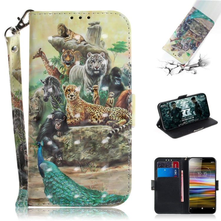 3D Painting Pattern Coloured Drawing Horizontal Flip Leather Case with Holder & Card Slots & Wallet