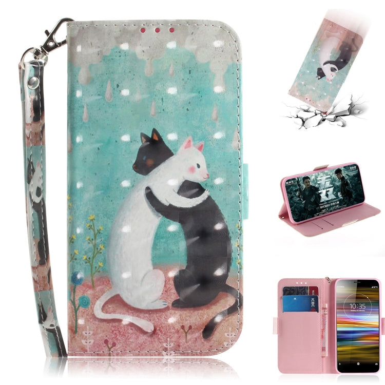 3D Painting Pattern Coloured Drawing Horizontal Flip Leather Case with Holder & Card Slots & Wallet