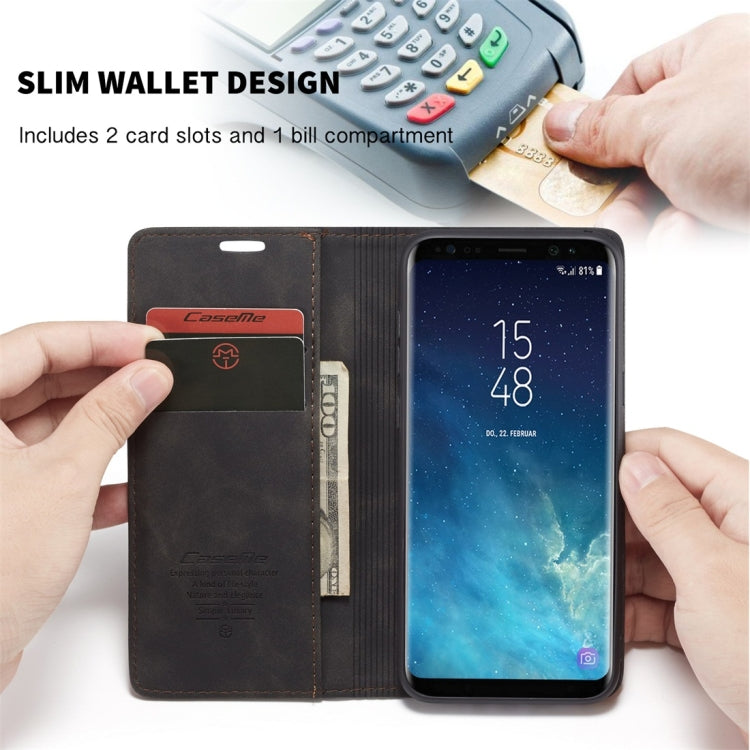 CaseMe-013 Multifunctional Retro Frosted Horizontal Flip Leather Case with Card Slot & Holder & Wallet, for Galaxy S8 Plus, for Galaxy S8, for Galaxy S9, for Galaxy S9 Plus