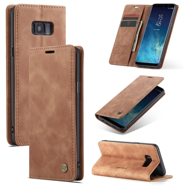CaseMe-013 Multifunctional Retro Frosted Horizontal Flip Leather Case with Card Slot & Holder & Wallet, for Galaxy S8 Plus, for Galaxy S8, for Galaxy S9, for Galaxy S9 Plus