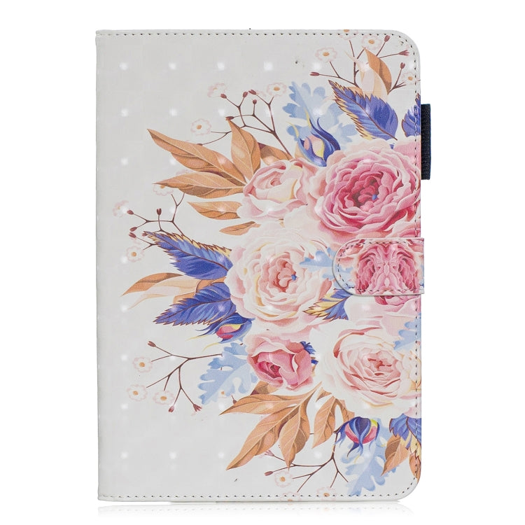 3D Horizontal Flip Leather Case with Holder & Card Slots