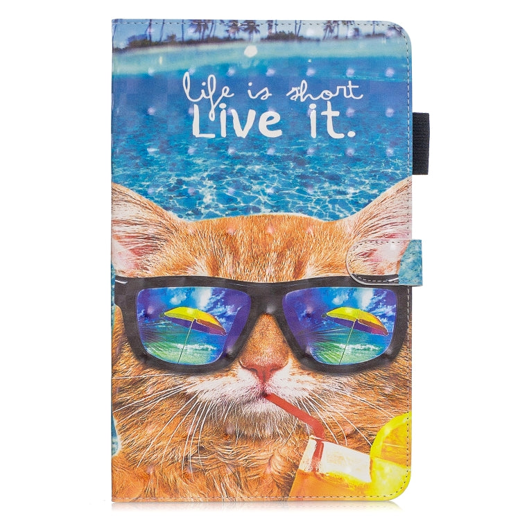 3D Horizontal Flip Leather Case with Holder & Card Slots