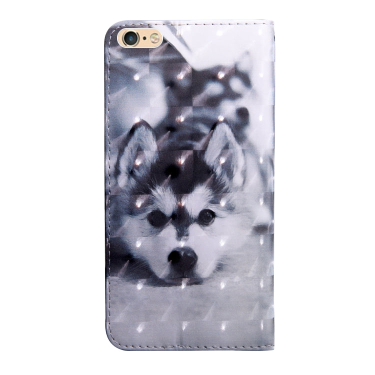 3D Painting Pattern Coloured Drawing Horizontal Flip TPU + PU Leather Case with Holder & Card Slots & Wallet, For iPhone 6 / 6S, For iPhone 6 Plus