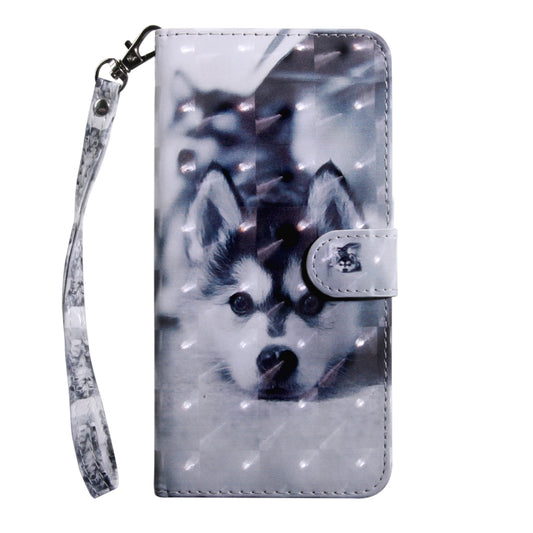 Horizontal flip design TPU leather iPhone case with artistic 3D drawing pattern