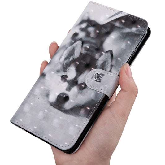 Back view of textured 3D painting iPhone case with PU leather construction