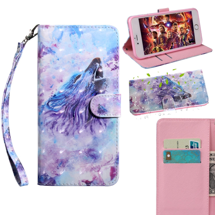 3D Painting Pattern Coloured Drawing Horizontal Flip TPU + PU Leather Case with Holder & Card Slots & Wallet, For iPhone XS Max, For iPhone X / XS