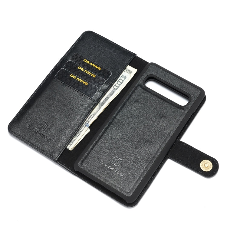DG.MING Crazy Horse Texture Flip Detachable Magnetic Leather Case with Holder & Card Slots & Wallet