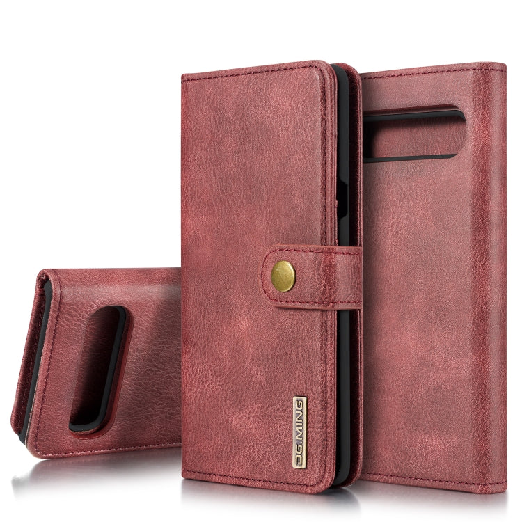 DG.MING Crazy Horse Texture Flip Detachable Magnetic Leather Case with Holder & Card Slots & Wallet