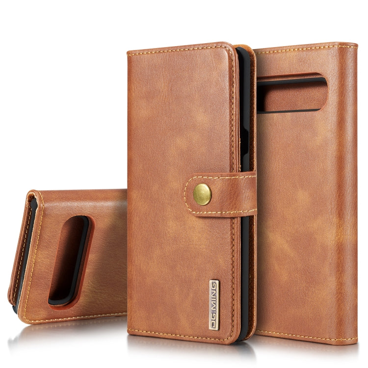 DG.MING Crazy Horse Texture Flip Detachable Magnetic Leather Case with Holder & Card Slots & Wallet